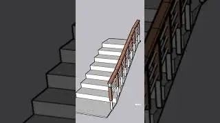 Staircase Railing Design #sketchupplugins #sketchup