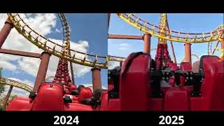 Goudurix at Parc Astérix Comparison 2024 - 2025 (Old Trains vs New Trains) (No Copyright) (4K60)