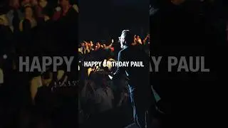 Happy birthday Paul 🎉