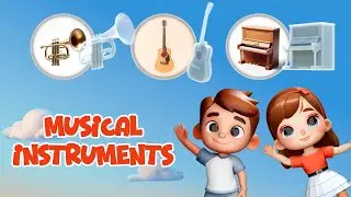 Musical Instruments for Kids - Relaxing 3D Animation with Cloud-Shaped Forms & Calm Music