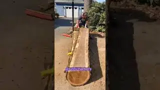 Corte de tronco en madera.