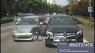 19jan2026 cte #SGT3747X toyota picnic rear ended #SNB766Y mercedes glc200