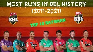 Most Runs In BBL History (2011-2021) | Top 10 Batsman Ranked By Most Runs In BBL History|