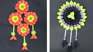 2 easy paper Wall hanging decoration ideas ✨/#youtubevideo #video #craft #paperwallcraft
