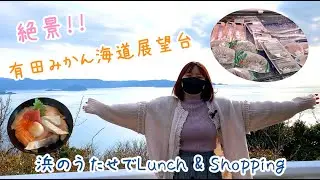 【有田みかん海道】綺麗になった展望台からの景色は最高！美味しいご飯に買い物も！！【浜のうたせ】