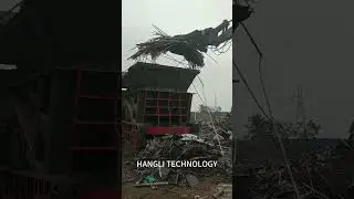 scrap metal cutting machine， container shear，metal scrap recycling shearing machine#metalcutting