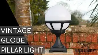 Vintage Globe Pillar Light