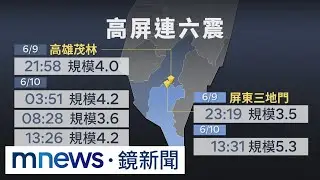 高屏交界地震不斷　最大規模5.3震度4級｜#鏡新聞