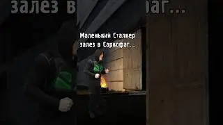 Маленький Сталкер залез в Саркофаг...