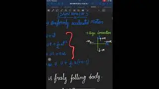 Short notes 5B (sign convention in kinematics) #iitjee  #11th  #12th  #education  #study   #physics