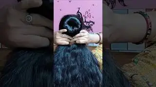 Simple Bun Hairstyle For Saree #bunhairstyle #hairstyle #ytshorts #viralshort #shorts #viral #hair
