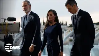FULL ARRIVAL: Spanish Royals & PM Sanchez Attend State Funeral for Valencia Flood Victims | AC15
