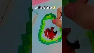 Pixel art ideas💡🥑#avocado#pixel#art#ideas#easy#short