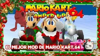 El Mejor Mod De Mario kart 64. MARIO KART 64 AMPED UP (Especial De Navidad)