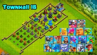 Which Troop Beat Townhall 18 Level 1 Defence | Clash Of Clans | #clashofclans #coc #challenge 