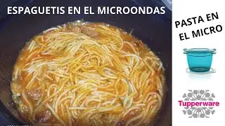 Espaguetis y espirales de calabacín en el microondas con Tupperware