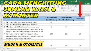 How to Automatically Count Words and Characters in Excel | Excel Tutorial