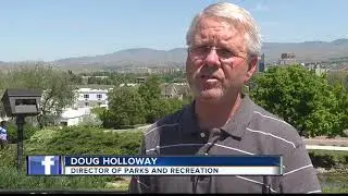 Boise Parks & Recreation crews remove graffiti from Kathryn Albertson Park