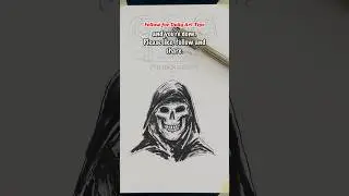 How to Draw The Grim Reaper (Drawing Tutorial). Please subscribe! #shorts #howtodraw