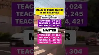 Salary of Teacher in the Philippines  #everyone