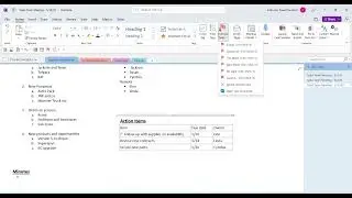 OneNote Action Items become Outlook Tasks