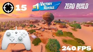 Fortnite Solo Battle Royale Zero Build 15 Kill Win Controler Gameplay.