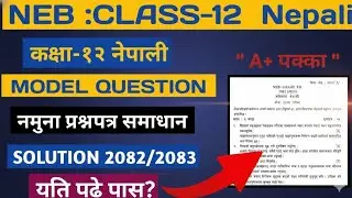 NEB Class 12 All grammar in One Shot | Model Question and Answers | Full Revision 