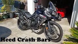 Установка защитных дуг Heed Crash Bars — Triumph Tiger 800 XCx 2017 года