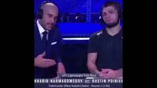 Khabib Nurmagomedov Gets Confused After Jon Anik Tells Him How Many Rear Naked Chokes He Got