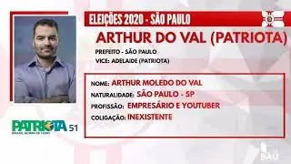 Jingle - Arthur do Val (PATRIOTA) Prefeito de S&atilde;o Paulo / Elei&ccedil;&otilde;es 2020