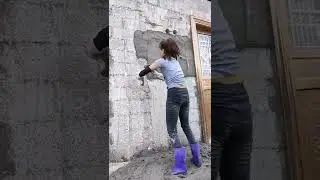 How to Prepare Tiles Wall ,​ Wall paint​ Fast & Beauty part 751