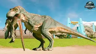 DEATH MAZE ESCAPE WITH ALL CARNIVORE DINOSAURS - JURASSIC WORLD EVOLUTION 3