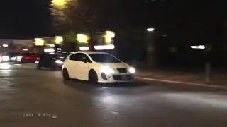 Nissan GTR vs Seat Leon Cupra ( fly by’s and exhaust sound )