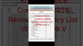 Kolkata Police New Vacancy 2025 । Kolkata Police New reserved Vacancy । Kolkata Police Recruitment