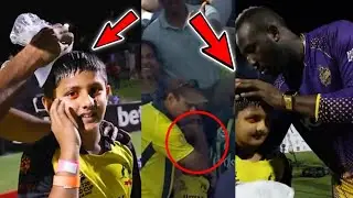Andre Russell meets injured child in ongoing match who was injured by his Six | major league cricket