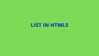 List in HTML