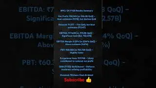 BPCL Q4 FY25 Results Summary #stockmarket #shorts