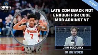 Late comeback not enough for Syracuse Men's Basketball against Virginia Tech.