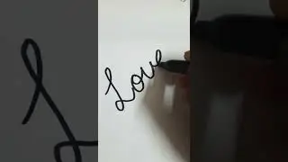 #how to write #Love in #cursive form #handwriting #shorts