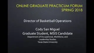 Cody San Miguel &ndash; Director of Basketball Operations