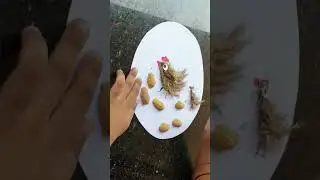 hen and chick | kids craft | diy chicken craft #5minutecrafts #shorts