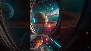 Watching Saturn Rise 🌌✨ | Futuristic Space AI ASMR #Shorts #ai #realmagicalai