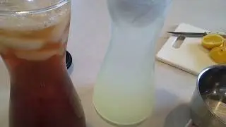 Making Ingredients For An Arnold Palmer
