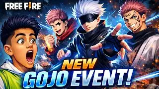 Free Fire Gojo Event Full Gameplay Solo Vs Squad & Rewards Explained | FF New Anime Event 🔥