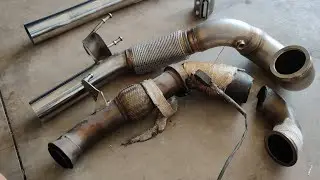 Broken Downpipe! Replaced with a 4
