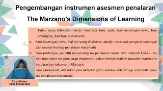 Asesmen penalaran The Marzano's Dimensions of learning kelompok 5