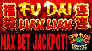 MASSIVE MAX BET JACKPOT HANDPAY on FU DAI LIAN LIAN BOOST PEACOCK!