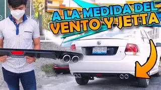 Como INSTALAR DIFUSOR TRASERO con ESCAPES DEPORTIVOS universal y facil VW Vento Jutta | Livandervw