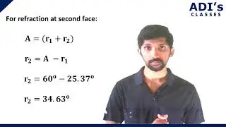 Problem 2 - Angle of emergence | Ray Optics | Physics Class 12 | CBSE and PUC - ADIs Classes |