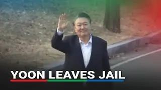 Impeached South Korean president Yoon leaves jail,  greets supporters | ABS-CBN News